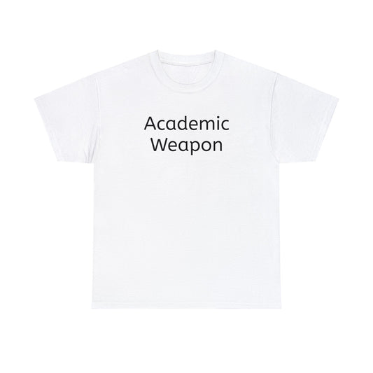 "Academic Weapon" Tee White