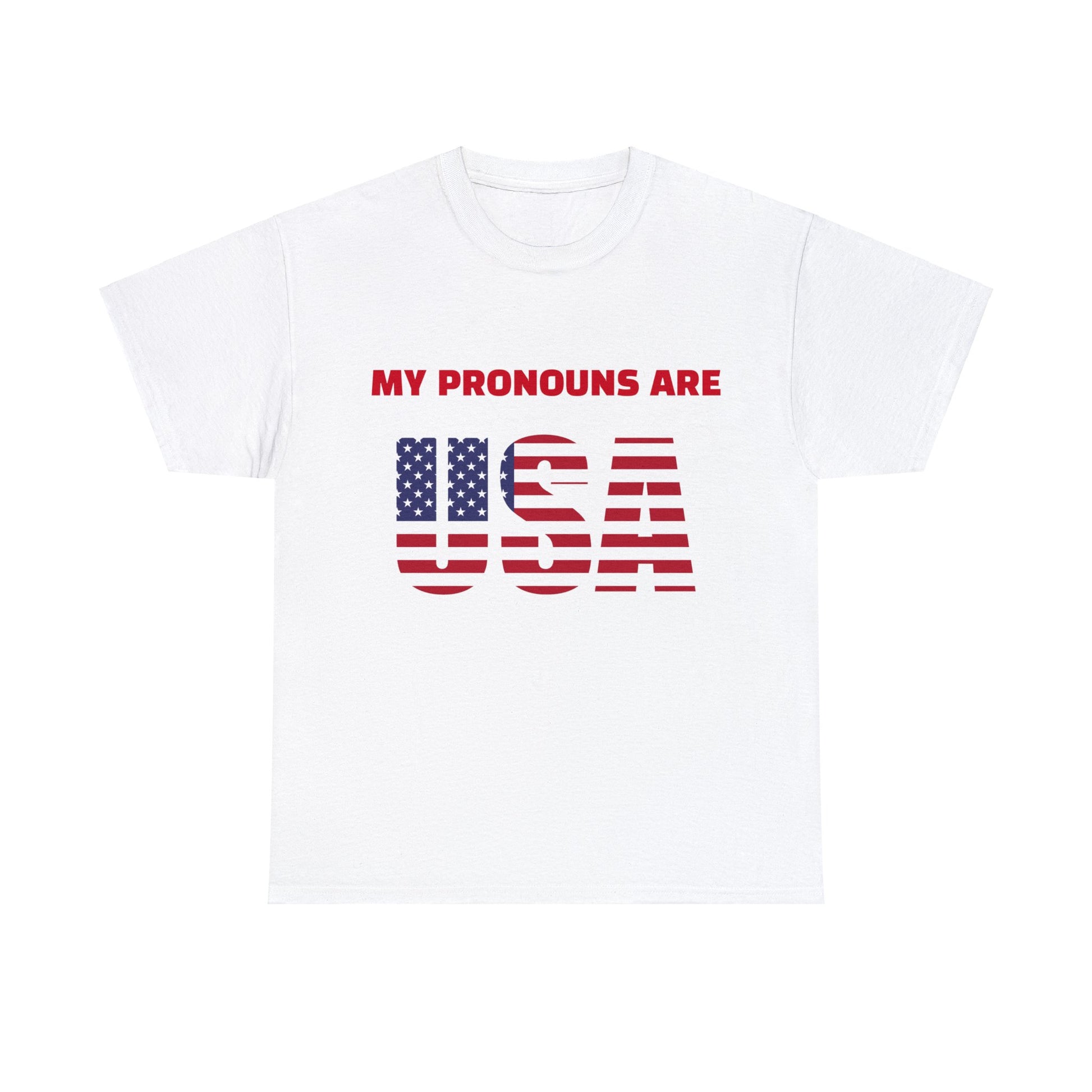 "My Pronouns are USA" Tee White